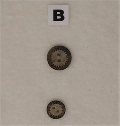 B - Boutons coco naturel  dcor sculpt - diamtres10, 12 et 15 mm
