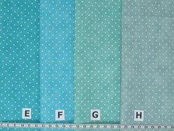 Essential dots Moda - E (turquoise vif) F (turq. clair) G (Turq vert pass) H (turq. bleu pass)