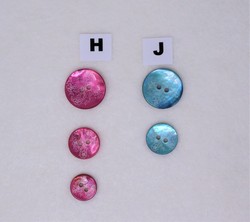 H - Fuchsia / J - Bleu (diamtres 14/18/22 mm)