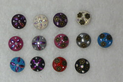Boutons bombs base mtal avec pied - incrustations & strass
