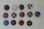 Boutons bombs base mtal avec pied - incrustations &amp; strass