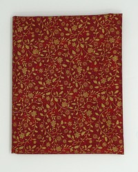 A - Branchages dors sur fond rouge