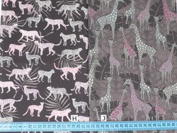 H - Jaguar / J - Girafes - Collection Wild with the Wild Stoff Fabrics