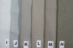 I-Gris pastel/J-Gris clair/K-Gris taupe clair/L-Gris taupe moyen/M-Taupe clair/N-Gris vert fonc