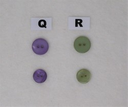 Q - Violet / R - Vert