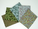 Tissus de Nol coloris vert et turquoise
