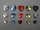 de gauche  droite : A(naturel) - B(bleu) - C(rouge) - D(vert) - E(violet) - existent en 3 tailles