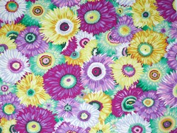 B - Zinnia (jeaune, vert, parme, bordeaux)