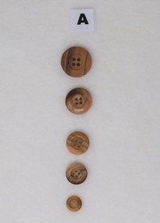 A - bouton bois 4 trous diamètres 10/14/15/18 et 20 mm
