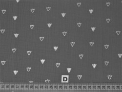 D - Double gaze de coton motif argenté gris moyen