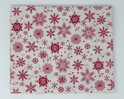 A - Flocons rouges sur fond blanc