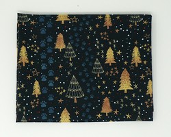 A - Sapins beige sur fond marine